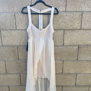 BEBE FLOW SKIRT BANDAGE DRESS